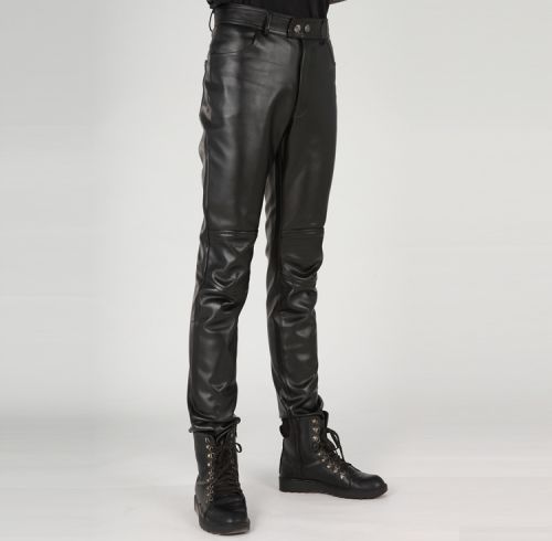 Pantalon cuir homme serré pour jeunesse PU hiver - Ref 1488747