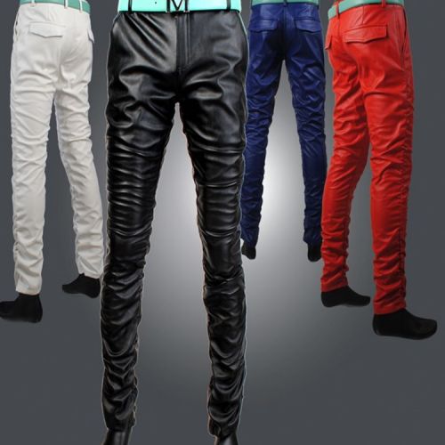 Pantalon cuir homme serré pour jeunesse hiver - Ref 1488779