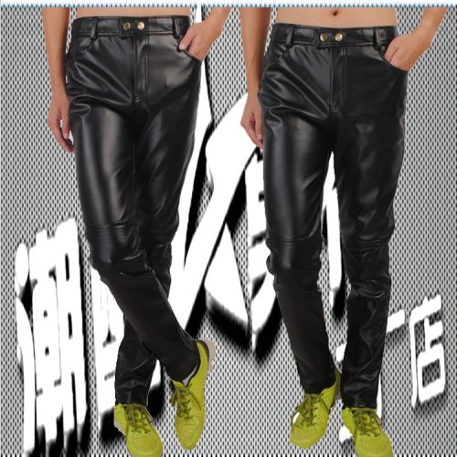 Pantalon cuir homme pantalons fuselés pour jeunesse PU automne - Ref 1488957