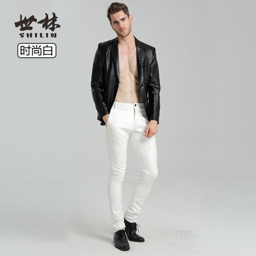 Pantalon cuir homme droit pour jeunesse PU automne - Ref 1488980