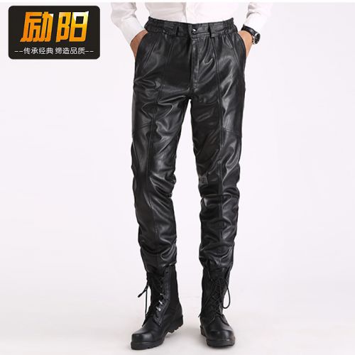 Pantalon cuir homme serré PU pour hiver - Ref 1488984