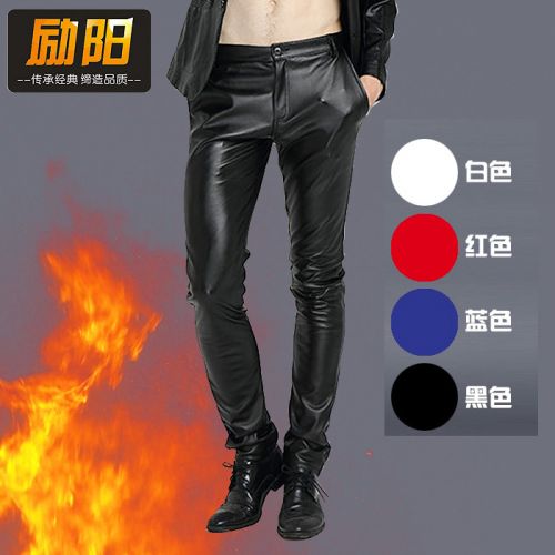 Pantalon cuir homme serré pour adolescent PU automne - Ref 1488985