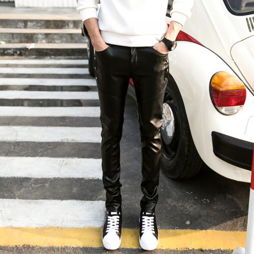 Pantalon cuir homme serré pour adolescent hiver - Ref 1489020