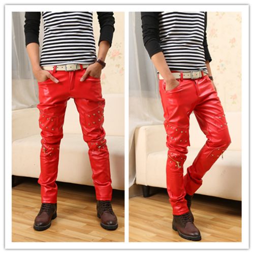 Pantalon cuir homme pantalons fuselés pour adolescent hiver - Ref 1489025