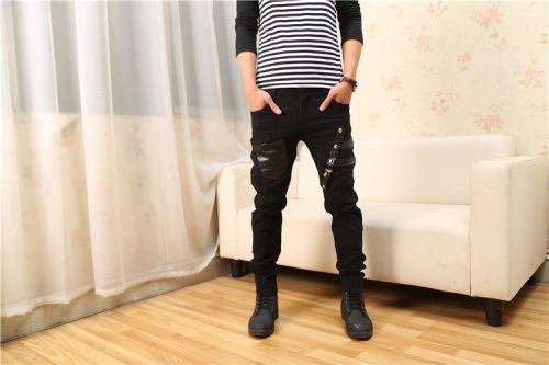 Pantalon cuir homme pantalons fuselés pour adolescent hiver - Ref 1489026