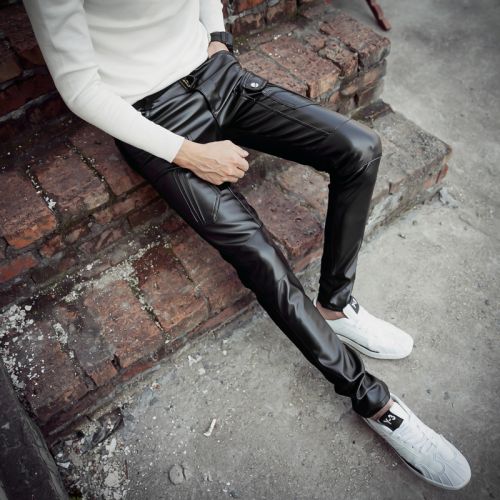 Pantalon cuir homme serré pour adolescent hiver - Ref 1489063