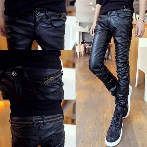 Pantalon cuir homme serré pour adolescent hiver - Ref 1489082