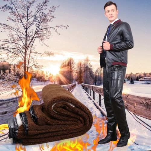 Pantalon cuir homme droit PU pour hiver - Ref 1489083