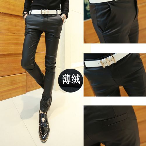 Pantalon cuir homme serré pour jeunesse hiver - Ref 1489110