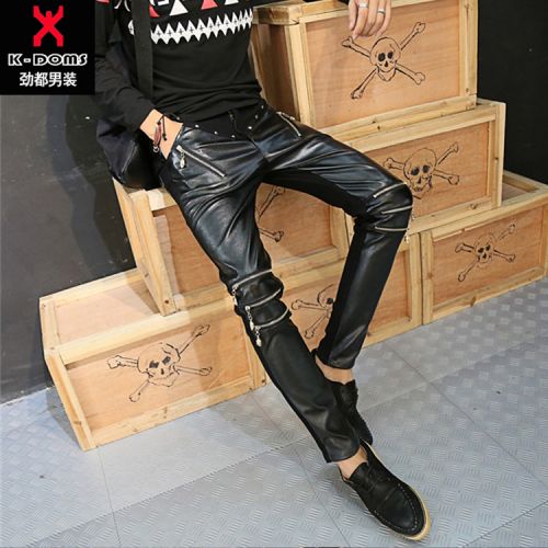 Pantalon cuir homme serré pour adolescent automne - Ref 1489125