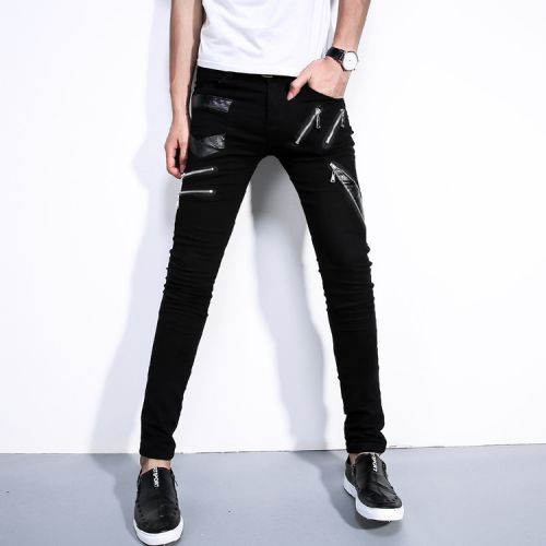 Pantalon cuir homme serré pour adolescent été - Ref 1489153