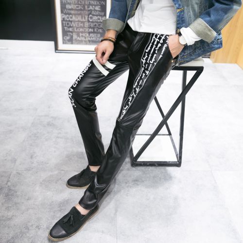 Pantalon cuir homme serré pour adolescent PU automne - Ref 1489190