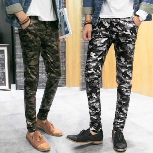 Pantalon cuir homme pantalons fuselés pour adolescent PU hiver - Ref 1489196