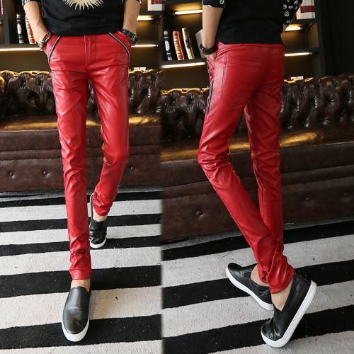 Pantalon cuir homme pantalons fuselés pour adolescent hiver - Ref 1489215