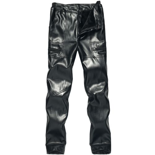 Pantalon cuir homme droit PU pour hiver - Ref 1489229