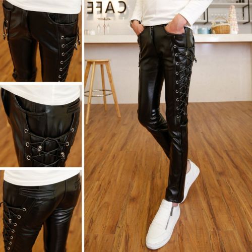 Pantalon cuir homme droit pour jeunesse printemps - Ref 1489293
