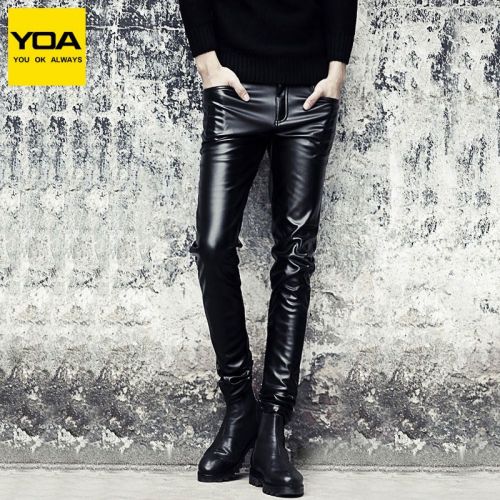 Pantalon cuir homme serré pour jeunesse PU automne - Ref 1489300