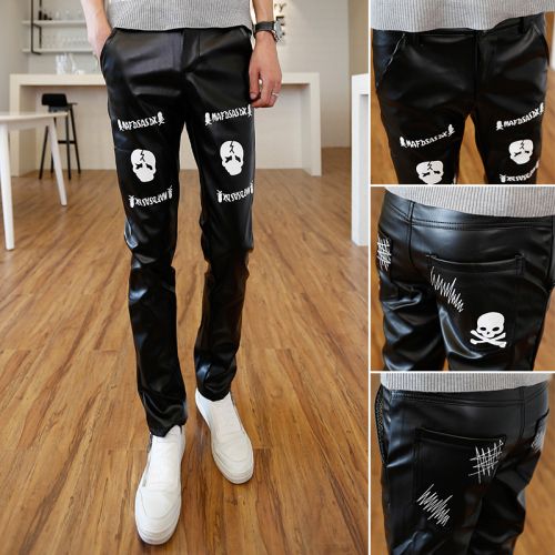 Pantalon cuir homme serré pour jeunesse été - Ref 1489324