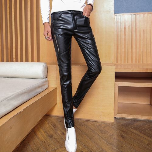 Pantalon cuir homme serré pour adolescent automne - Ref 1489376
