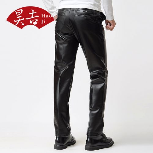 Pantalon cuir homme droit PU pour automne - Ref 1489438