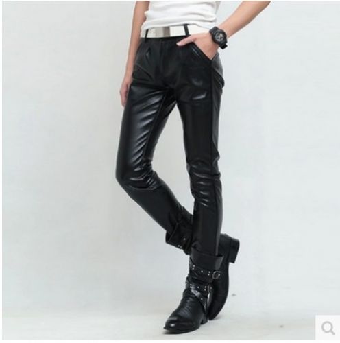 Pantalon cuir homme serré pour jeunesse automne - Ref 1489452