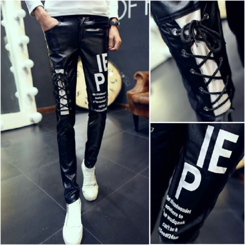 Pantalon cuir homme serré pour jeunesse hiver - Ref 1489466