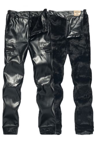 Pantalon cuir homme droit PU pour hiver - Ref 1489491