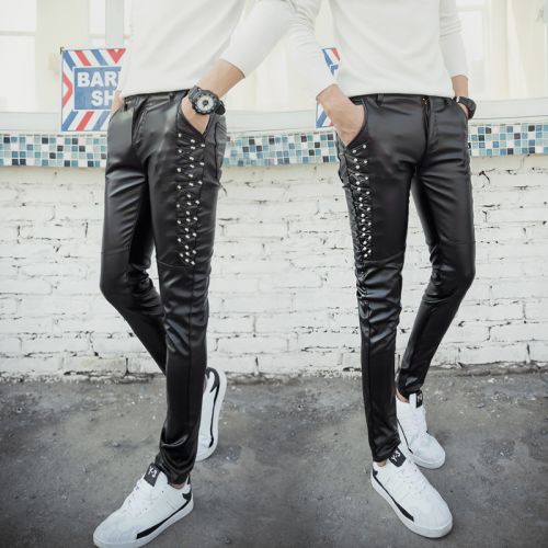 Pantalon cuir homme serré pour adolescent ZZP HOMME hiver - Ref 1489525