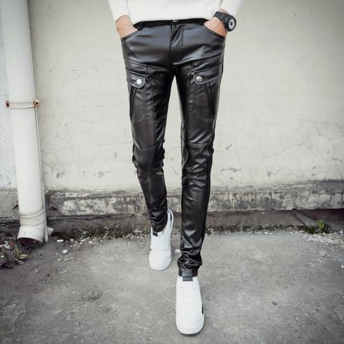 Pantalon cuir homme serré pour adolescent hiver - Ref 1489537