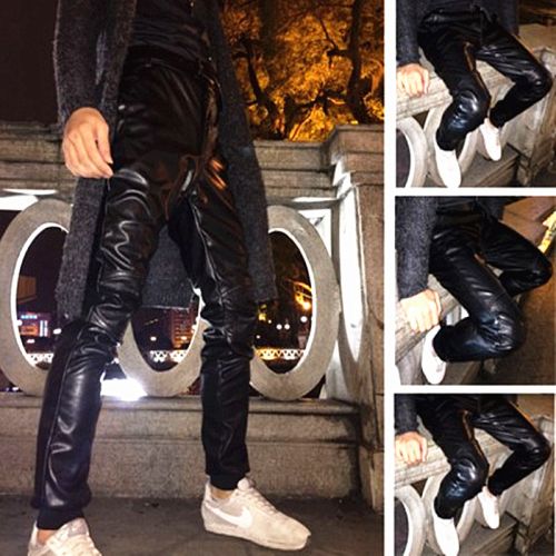Pantalon cuir homme pantalons fuselés pour adolescent hiver - Ref 1489565