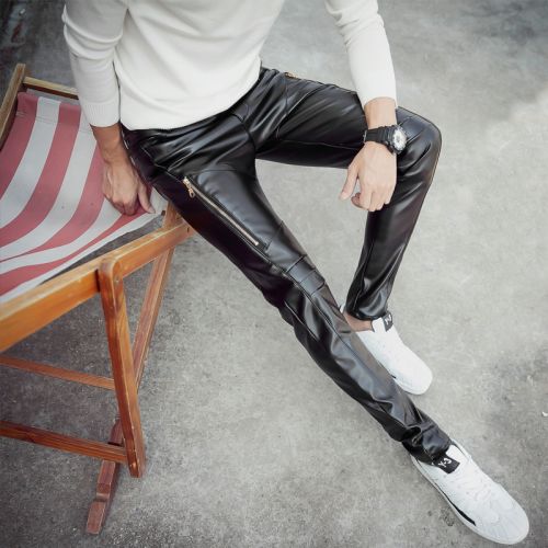 Pantalon cuir homme serré pour adolescent hiver - Ref 1489577