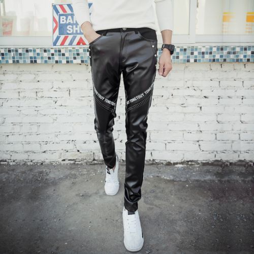 Pantalon cuir homme serré pour adolescent hiver - Ref 1489579