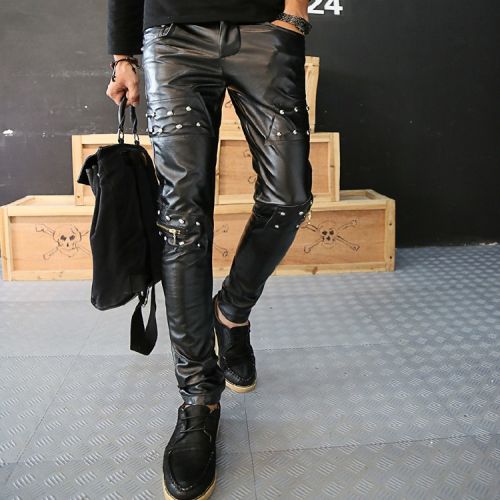 Pantalon cuir homme serré pour adolescent hiver - Ref 1489592