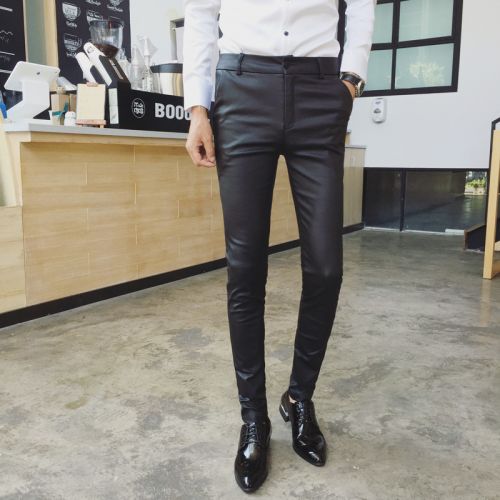 Pantalon cuir homme serré pour adolescent automne - Ref 1489694