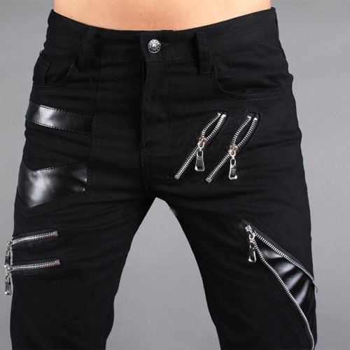 Pantalon cuir homme serré pour jeunesse hiver - Ref 1489703