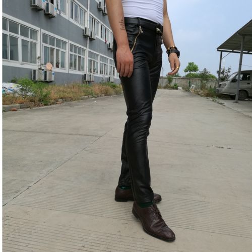 Pantalon cuir homme serré pour jeunesse APPHIA PU automne - Ref 1489716