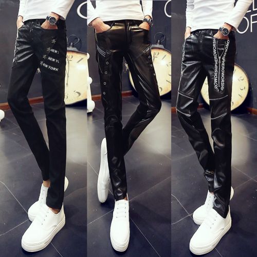 Pantalon cuir homme serré pour adolescent hiver - Ref 1489721