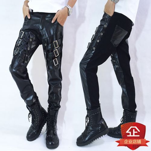 Pantalon cuir homme serré pour jeunesse PU automne - Ref 1489732