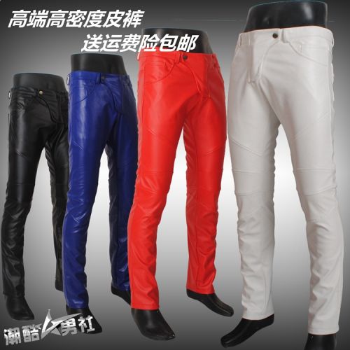 Pantalon cuir homme serré pour jeunesse automne - Ref 1489740