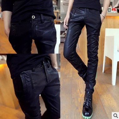 Pantalon cuir homme pantalons fuselés pour jeunesse - Ref 1489830