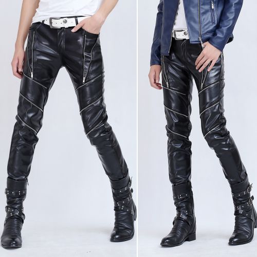 Pantalon cuir homme serré pour adolescent hiver - Ref 1489838