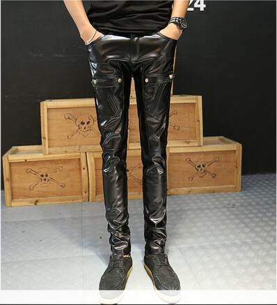 Pantalon cuir homme serré pour adolescent hiver - Ref 1489894