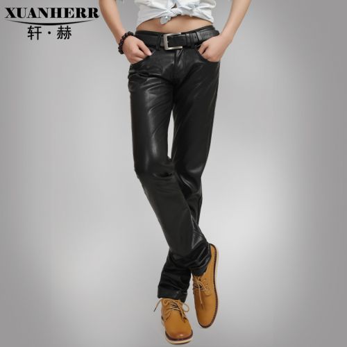 Pantalon cuir homme droit pour jeunesse XUAN HERR PU hiver - Ref 1489925