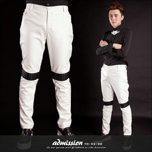 Pantalon cuir homme droit pour jeunesse automne - Ref 1489938