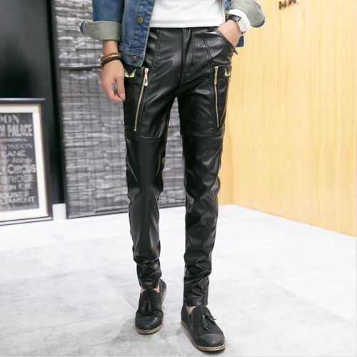 Pantalon cuir homme serré pour adolescent hiver - Ref 1489962