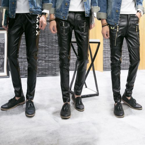 Pantalon cuir homme serré pour adolescent hiver - Ref 1489964