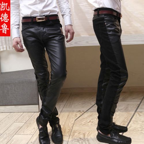 Pantalon cuir homme serré pour jeunesse hiver - Ref 1489970
