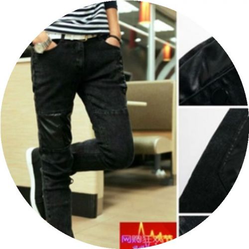 Pantalon cuir homme serré pour jeunesse automne - Ref 1490081