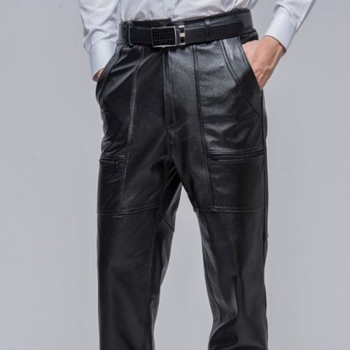 Pantalon cuir homme droit pour hiver - Ref 1491189