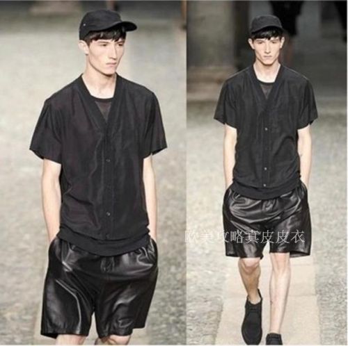 Pantalon cuir homme droit pour printemps - Ref 1491204